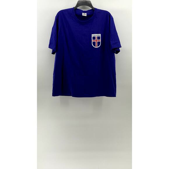 SHOP ICELANDIC Women's Royal Blue Crewneck Short Sleeve Active T-Shirt SZ XL - Picture 1 of 9